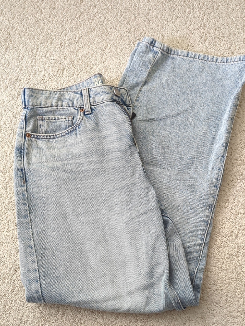 High-Waist Light Wash With Wide Leg And Adjustable Waist Size5/27